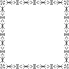 Simple Square Frame with White Background, Unique Border Frame, Photo Frame and Unique Black Square Frame