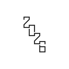 simple new year 2026 logo