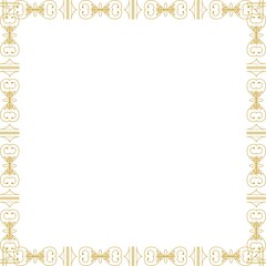 Simple Square Frame with White Background, Unique Border Frame, Photo Frame and Golden Square Frame