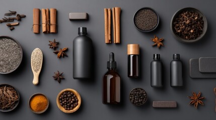 Monochrome Spa and Wellness Set with Organic Elements