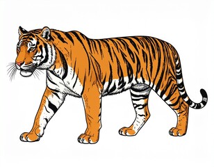 Obraz premium tiger vector illustrator design 