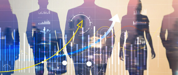 Data analysis chart with multiple growth curves showing progression