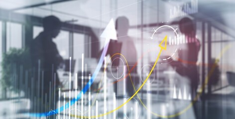 Trading and stock markets. Crypto trader investor background