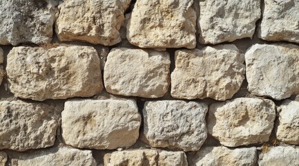 Beige stone wall close-up (2)