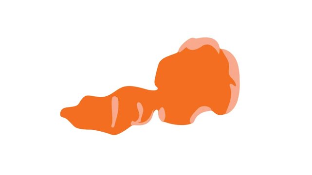 RED SMOGE ANIMATED.  CARTOON SMOGE EFFECT . CARTOON SMOGE ANIMATION. 