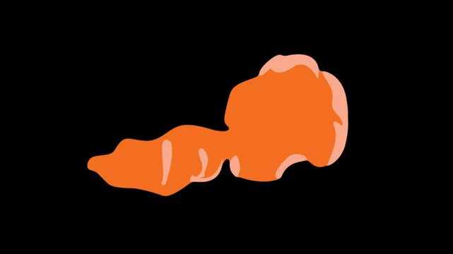 RED SMOGE ANIMATED.  CARTOON SMOGE EFFECT . CARTOON SMOGE ANIMATION. 