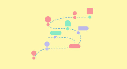 Abstract geometric map illustration with dotted lines, perfect for navigation and data visualization