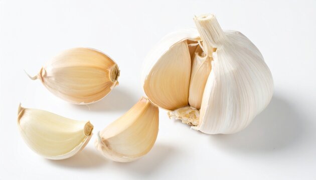 Fresh Garlic Bulb and Cloves
