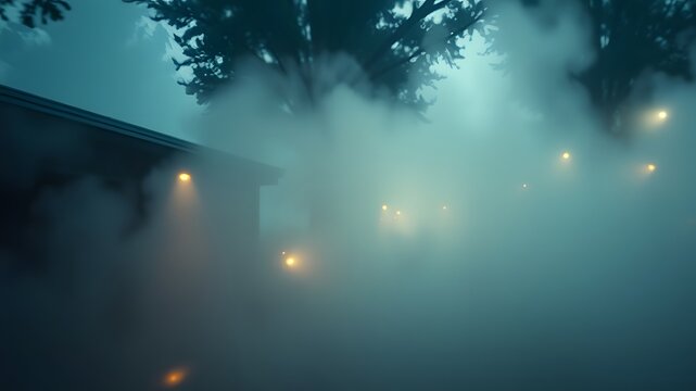 sun rays in the fog - Powered by Adobe