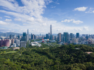 Fototapeta premium Aerial Photography of Urban Scenery in Futian Central District, Shenzhen City, Guangdong Province 