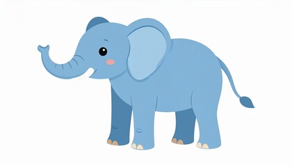Fototapeta premium Elephant illustration on White Background