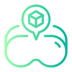 Virtual glasses gradient icon