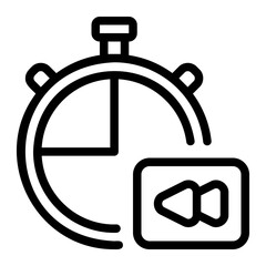 rewind line icon