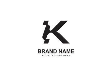 Letter K logo design template. Monogram K logo icon	

