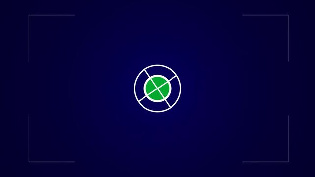 Target Goal symbol icon, Military Target Digital animation