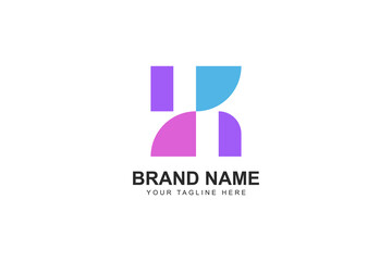 Letter K logo design template. Monogram K logo icon	
