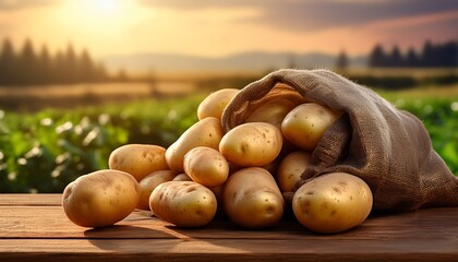 freshly harvested potatoes