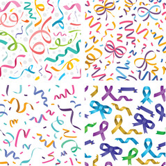 Colorful Ribbon Seamless Pattern