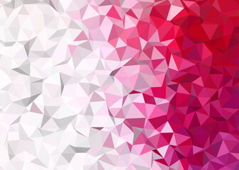 Obraz premium Abstract Geometric Background with Vibrant Pink and White Polygonal Triangles