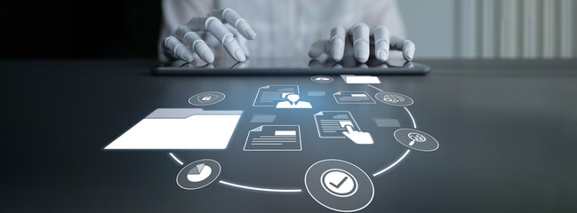 AI supports digital document management with secure file access, user control, and efficient...