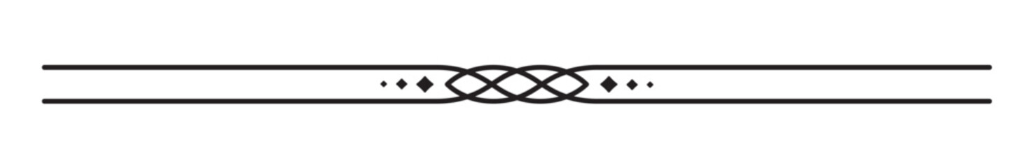 Vintage decorative line. text divider. Line border. Line separator, Border, Vintage divider, Underline element. Vector illustration