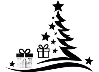 christmas tree with gifts