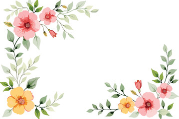 Fototapeta premium Pastel Floral Watercolor Art