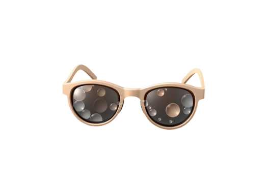 Retro cat eye glasses isolated on transparent background