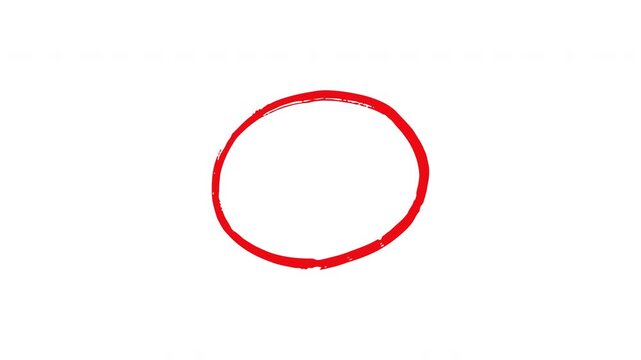 scribble red circle as a mark for your editing video 4k