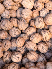 Abundance of Beautiful Walnuts Filling the Frame