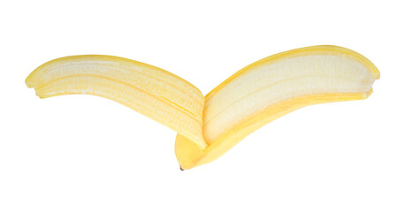 banana slice isolated on white background.
