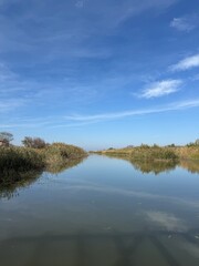clouds over the lake