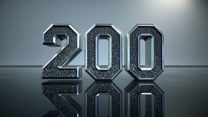 Milestone celebration marking 200 achievements in a sleek modern setting