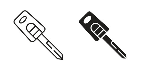 Car key icon in simple flat trend modern graphic design abstract logotype element