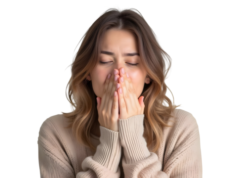 Portrait of sick woman