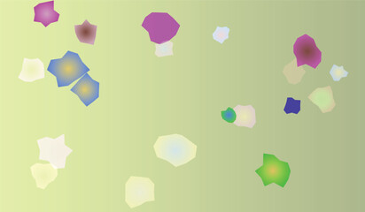 Abstract Illustration of Colorful Floating Shapes on Gradient Background for Modern Design Projects