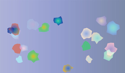 Abstract polygonal shapes composition with vibrant gradient colors and a modern aesthetic design