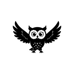 owl on white background