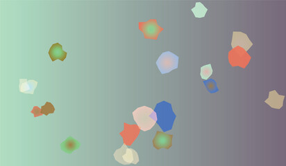 Abstract Geometric Shapes Floating on Gradient Background with Muted Colors and Soft Lighting
