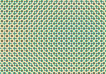 グリーンのレトロでかわいいパターン柄