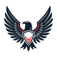 Eagle Wings Badge Bold Sporty Fashio Premium Digital Asset Suitable for Design
