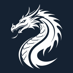 Obraz premium Minimalist Dragon Curve Shape Bold Fantas Premium Digital Asset Ideal for Marketing