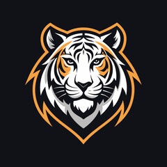 Minimalist Tiger Head Bold Streetwea Professional Photo Suitable for Design