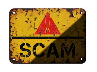 Scam Alert Danger Sign Fraud Warning Risk Phishing Caution Hazard