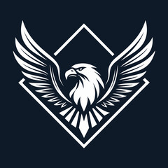 Featuring Eagle Wings Forming Diamond Bold Stunning Premium Digital Asset