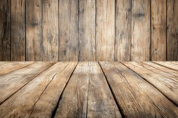 Naklejka premium Wooden floor surface with dark background providing a minimalist and elegant design element