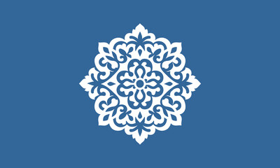 Traditional Ornamental Vector Logo Design With Culture Element