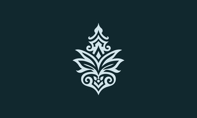 Traditional Ornamental Vector Logo Design With Culture Element