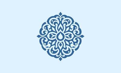 Traditional Ornamental Vector Logo Design With Culture Element