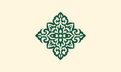Traditional Ornamental Vector Logo Design With Culture Element
